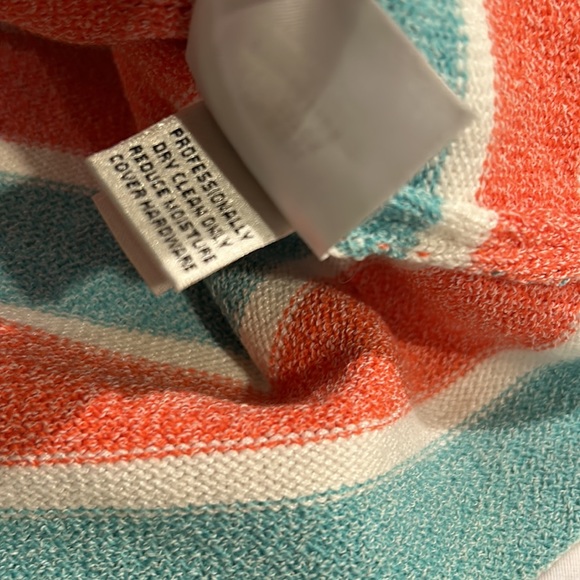 St. John Sport by Marie Gray knit sleeveless v neck striped sweater - Picture 7 of 7